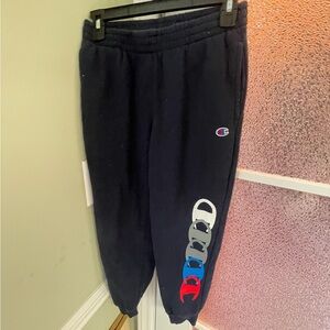 Champion Kids' Navy Joggers with Colorful Logo